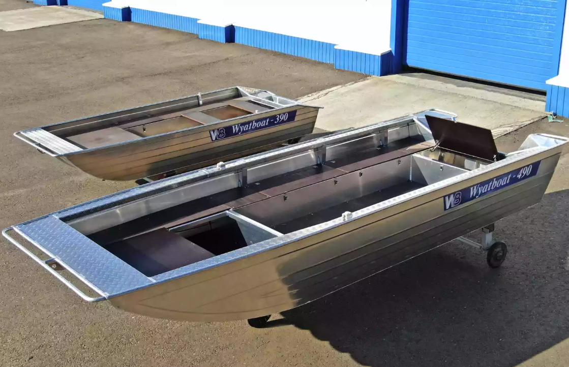 Алюминиевая лодка Wyatboat-490 Jonboat в Пушкино
