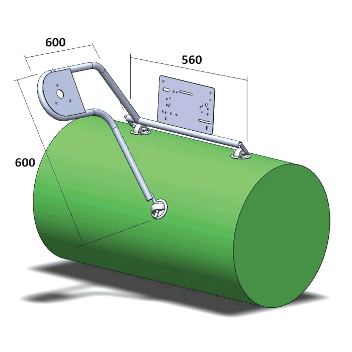 Стойка рулевая с креплением на баллон надувной лодки 25мм в Пушкино