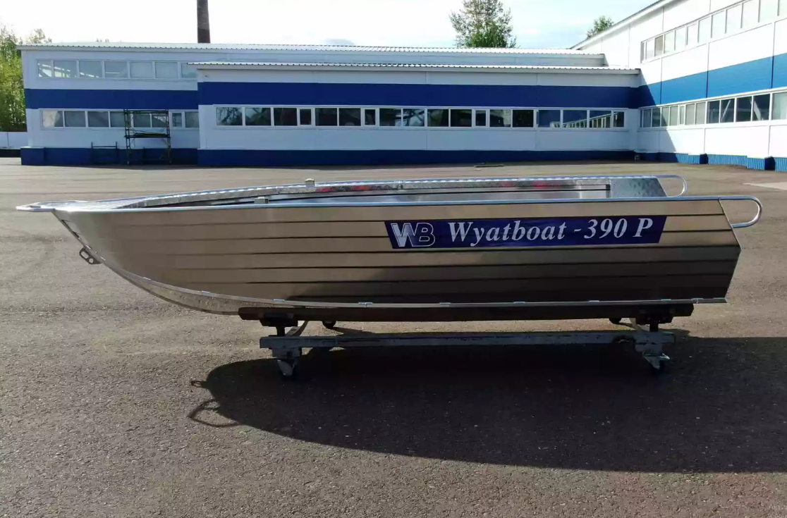 Алюминиевая лодка Wyatboat-390РМ увеличенный борт в Пушкино