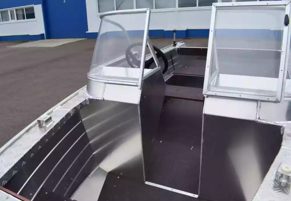 Алюминиевая лодка Wyatboat-390 DCM Увеличенный борт в Пушкино