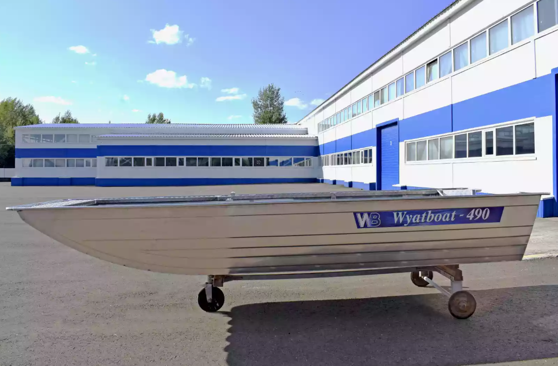 Алюминиевая лодка Wyatboat-490 Jonboat в Пушкино