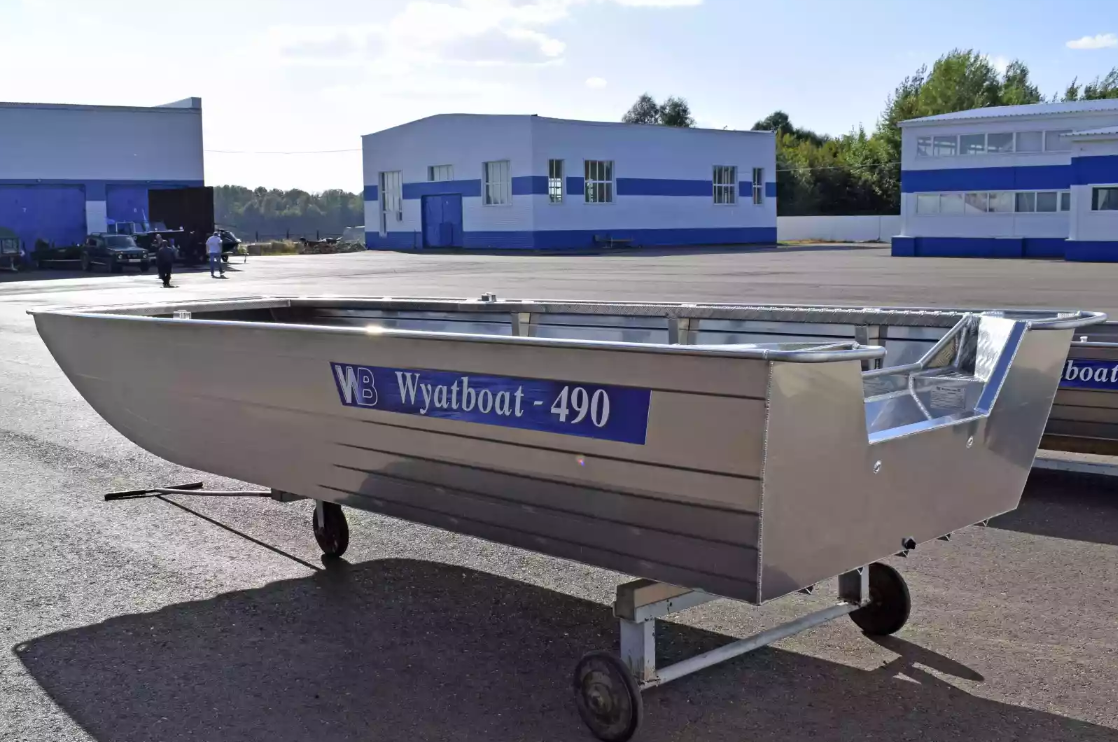 Алюминиевая лодка Wyatboat-490 Jonboat в Пушкино