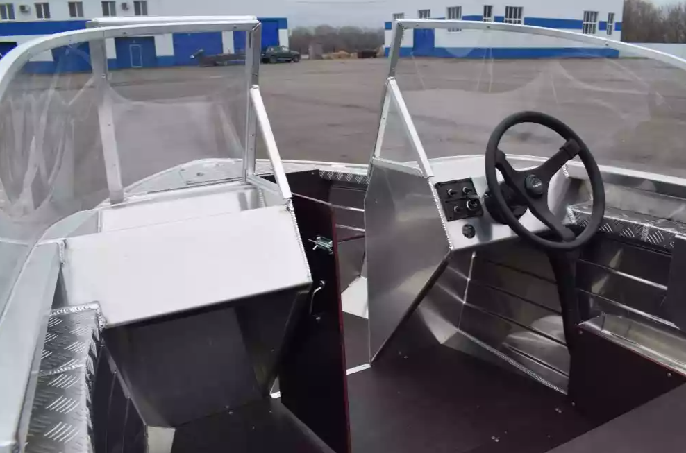 Алюминиевая лодка Wyatboat-390 DCM Увеличенный борт в Пушкино