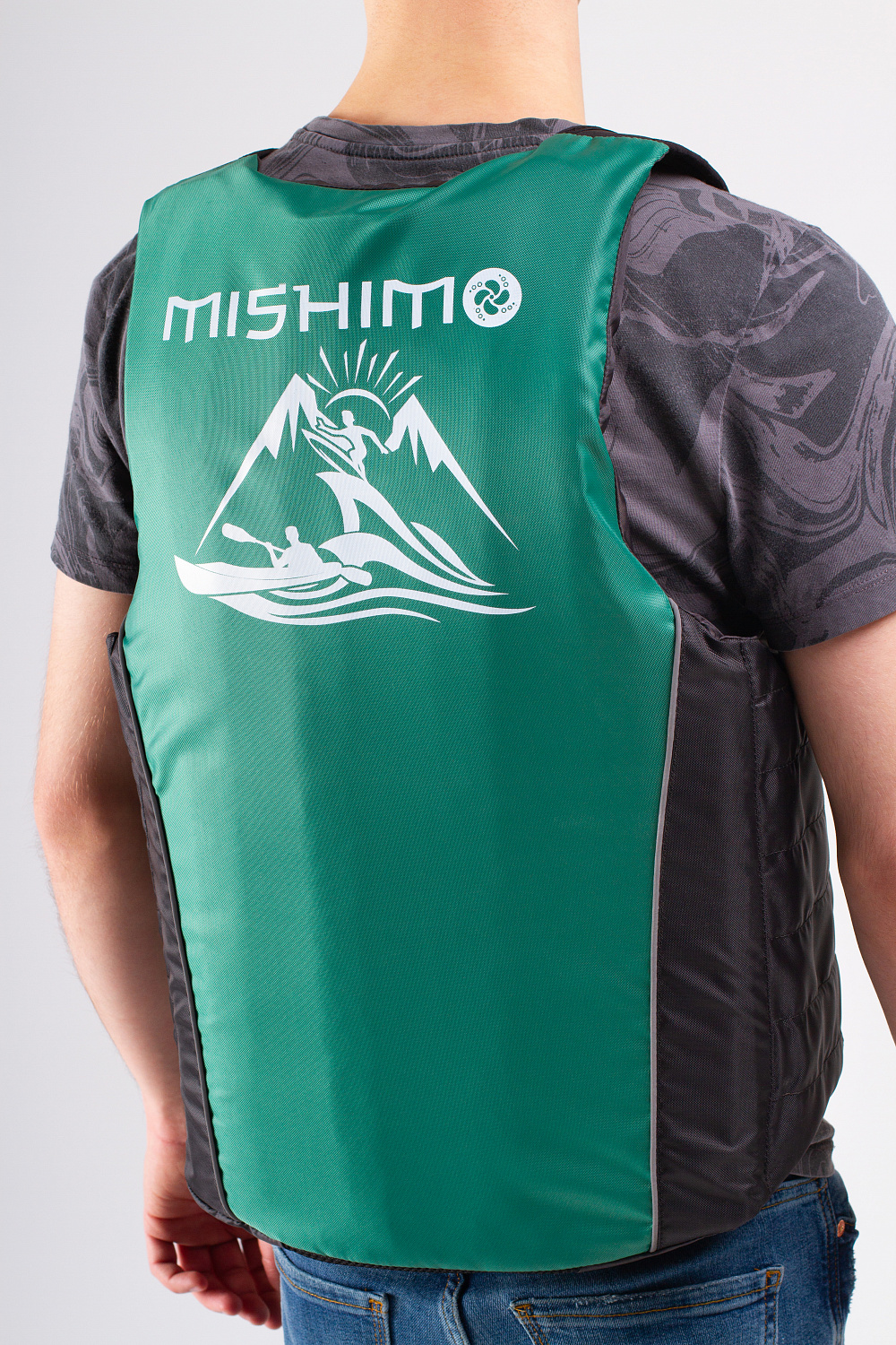 Жилет спасательный MISHIMO PRO Премиум качества Черно-зеленый в Пушкино