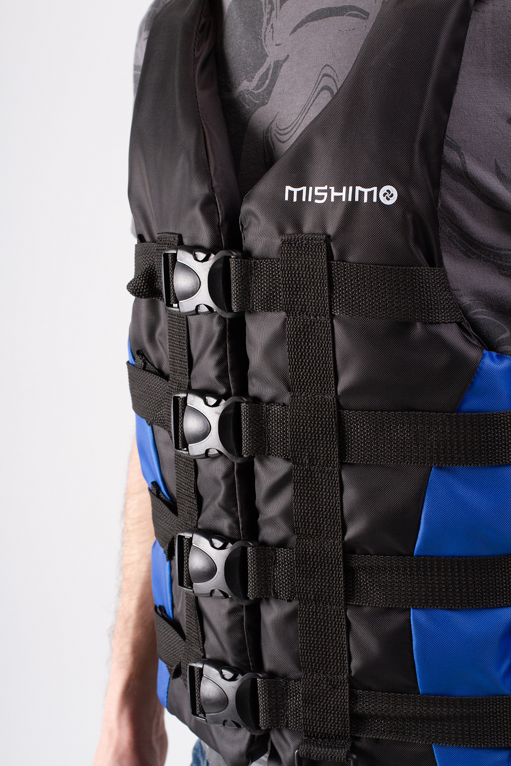 Жилет спасательный MISHIMO PRO Премиум качества Черно-синий в Пушкино