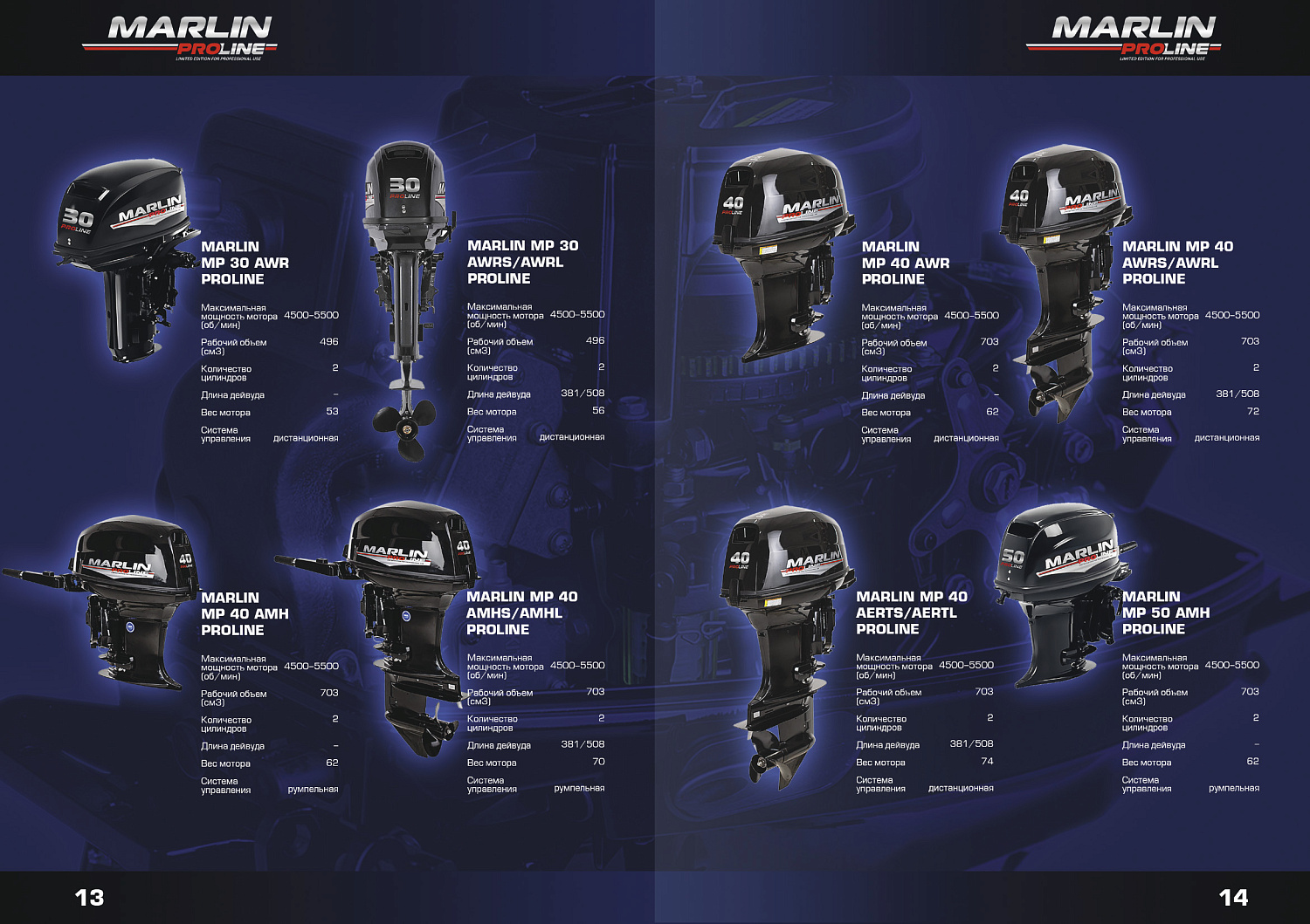 Лодочный мотор MARLIN PROLINE MP 50 AWRL в Пушкино